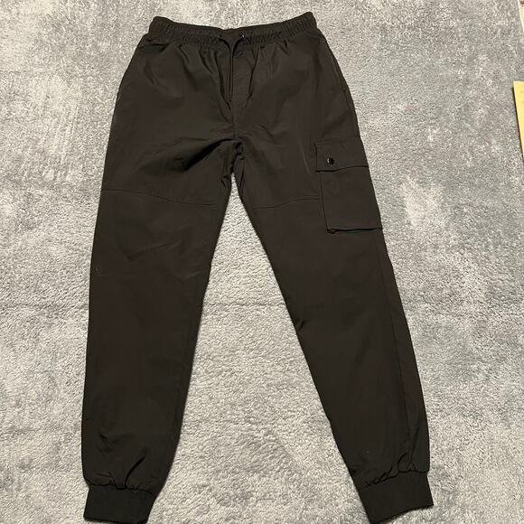 Southpole Pants Mens Large Cargo Jogger Black Utility Streetwear - Picture 1 of 9